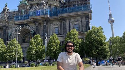 Claudio during his study abroad semester in Germany.