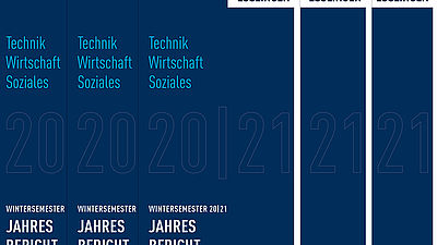 Titelansicht Jahtresbericht 2020|21 der Hochschule Esslingen.