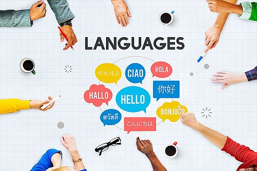Multilingual Greetings Languages Concept