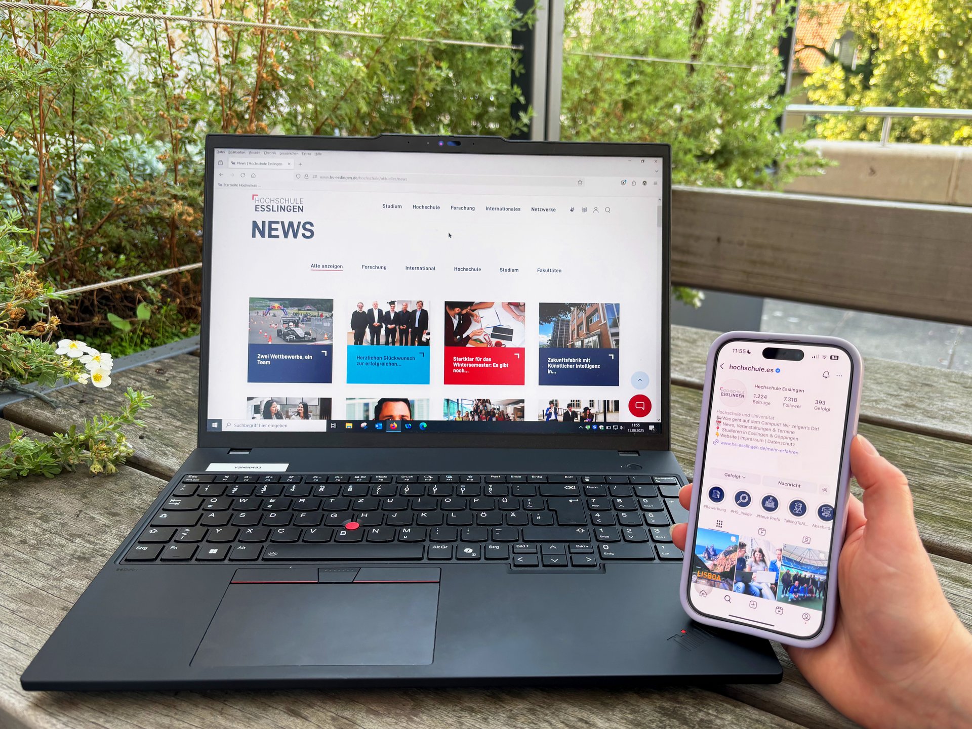 Laptop with Internet appearance and Smartphone