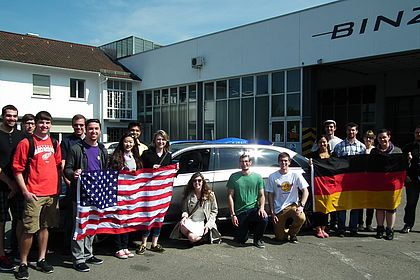 Students from Kettering University visit company BINZ during the semester abroad, Photo Faculty of Automotive Engineering