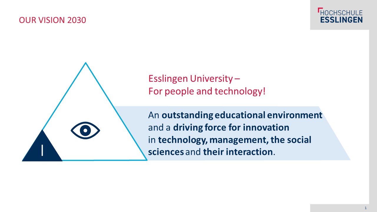 Strategy pyramid with the heading "Vision", contents are explained in the text.