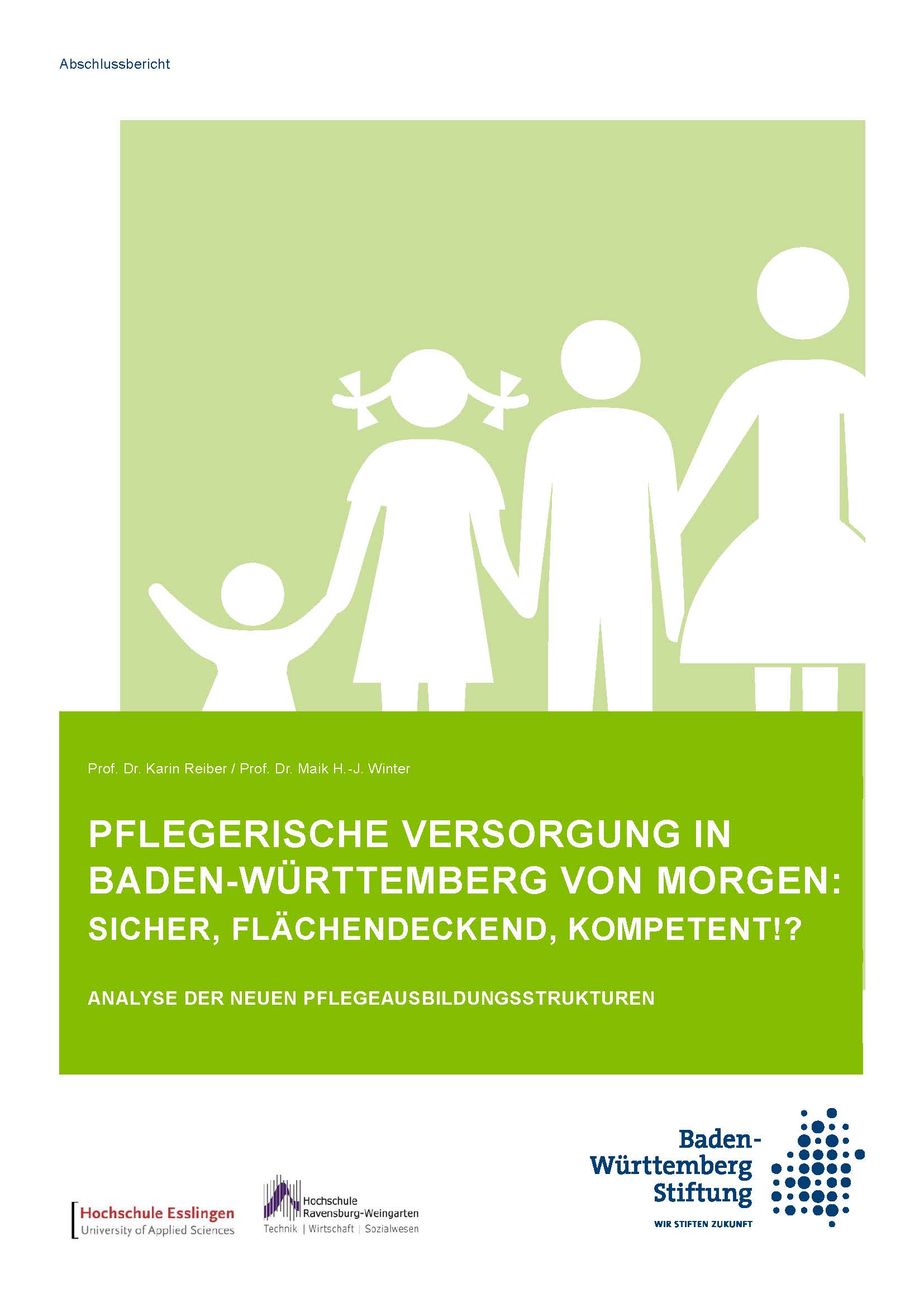 Titelblatt der Abschlussarbeit "Analyse der neuen Pflegeausbildungsstrukturen"